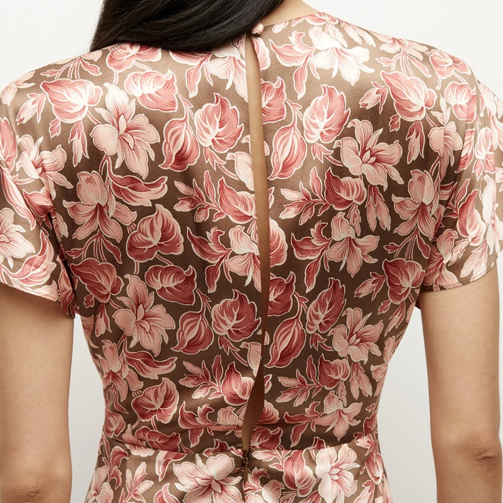 Seymour Deep Ochre Multi Dress Sz 4 - Picture 4 of 6